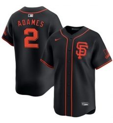 Men San Francisco Giants 2 Willy Adames Black 2024 Black AlternateLimited Stitched Baseball Jersey