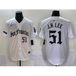 Men San Francisco Giants 51 Jung Hoo Lee White  27Gothic Fog Edition 27 Vapor Premier Limited Stitched Baseball Jersey