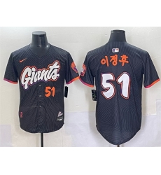 Men San Francisco Giants 51 uC774 uC815 uD6C4 Anthracite 2025 City Connect Limited Stitched Baseball Jersey Men San Francisco Giants 51 uC774 uC815 uD6C4 Anthracite 2025 City Connect Limited Stitched Baseball Jersey