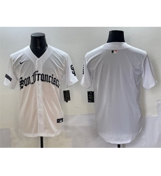 Men San Francisco Giants Blank White  27Gothic Fog Edition 27 Vapor Premier Limited Stitched Baseball Jersey