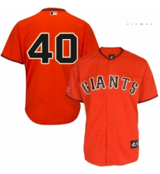 Mens Majestic San Francisco Giants 40 Madison Bumgarner Replica Orange Old Style MLB Jersey