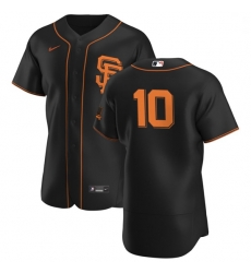 San Francisco Giants 10 Evan Longoria Men Nike Black Alternate 2020 Authentic Player MLB Jersey