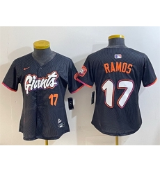 Women San Francisco Giants 17 Heliot Ramos Anthracite 2025 City Connect Limited Stitched Baseball Jersey