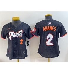 Women San Francisco Giants 2 Willy Adames Anthracite 2025 City Connect Limited Stitched Baseball Jersey