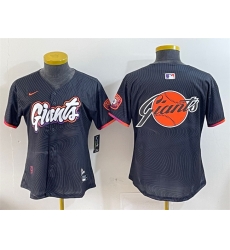 Women San Francisco Giants Team Big Logo Anthracite 2025 City Connect Limited Stitched Baseball Jersey