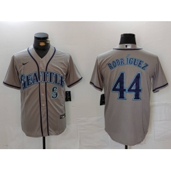 Men Seattle Mariners 44 Julio Rodr EDguez Grey Cool Base Stitched Jersey 1