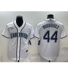 Men Seattle Mariners 44 Julio Rodriguez White Stitched MLB Cool Base Nike Jersey