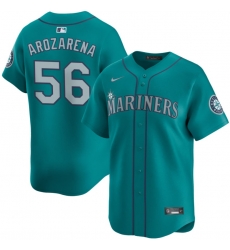 Men Seattle Mariners 56 Randy Arozarena Aqua Alternate Limited Stitched Jersey