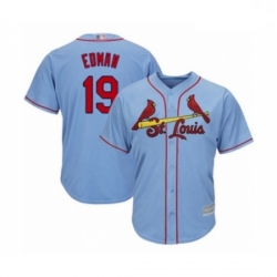 Youth St. Louis Cardinals #19 Tommy Edman Authentic Light Blue Alternate Cool Base Baseball Player Jersey