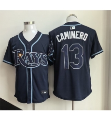 Men Tampa Bay Rays  13 Junior Caminero Navy 2026 Limited Stitched Baseball Jersey