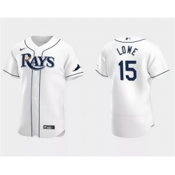 Men Tampa Bay Rays 15 Josh Lowe White Flex Base Stitched Jersey