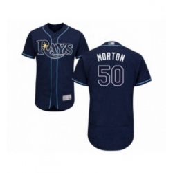 Mens Tampa Bay Rays 50 Charlie Morton Navy Blue Alternate Flex Base Authentic Collection Baseball Jersey