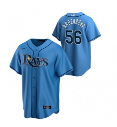 Men's Tampa Bay Rays #56 Randy Arozarena Blue Cool Base Stitched Baseball Jersey