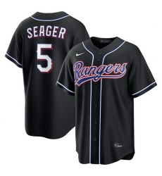 Men Texas Rangers 5 Corey Seager 2026 Fashion Replica Black Out Stitched Baseball Jersey Men Texas Rangers 5 Corey Seager 2026 Fashion Replica Black Out Stitched Baseball Jersey