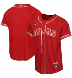 Youth Texas Rangers Blank Red 2026 City Connect Stadium Stitched Baseball Jersey