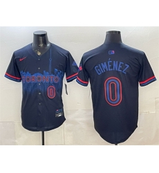 Men Toronto Blue Jays 0 Andres Gimenez Navy 2024 City Connect Limited Stitched Baseball Jersey Men Toronto Blue Jays 0 Andres Gimenez Navy 2024 City Connect Limited Stitched Baseball Jersey