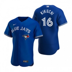 Men Toronto Blue Jays 16 Yusei Kikuchi Royal Flex Base Stitched Baseball jersey