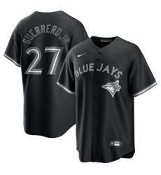 Men Toronto Blue Jays 27 Vladimir Guerrero Jr Black Lights Out Limited Stitched Baseball Jersey Men Toronto Blue Jays 27 Vladimir Guerrero Jr Black Lights Out Limited Stitched Baseball Jersey