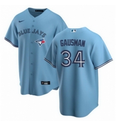 Men Toronto Blue Jays 34 Kevin Gausman Light Blue Cool Base Stitched Baseball Jersey