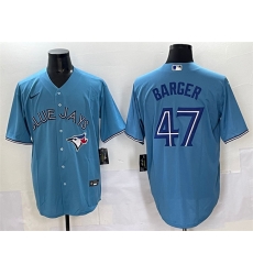 Men Toronto Blue Jays 47 Addison Barger Blue Cool Base Stitched Baseball Jersey