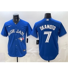 Men Toronto Blue Jays 7 Kazuma Okamoto Royal 2026 Cool Base Stitched Baseball Jersey Men Toronto Blue Jays 7 Kazuma Okamoto Royal 2026 Cool Base Stitched Baseball Jersey