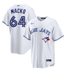 Men Toronto Blue Jays Adam Macko 64 White Home Limited Stitched Baseball Jersey