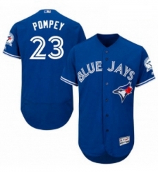 Mens Majestic Toronto Blue Jays 23 Dalton Pompey Blue Alternate Flex Base Authentic Collection MLB Jersey