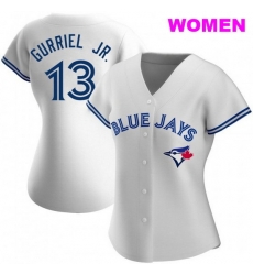 WOMEN'S TORONTO BLUE JAYS #13 LOURDES GURRIEL JR. WHITE HOME JERSEY