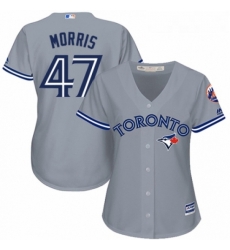 Womens Majestic Toronto Blue Jays 47 Jack Morris Authentic Grey Road MLB Jersey 