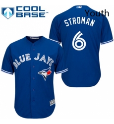 Youth Majestic Toronto Blue Jays 6 Marcus Stroman Replica Blue Alternate MLB Jersey