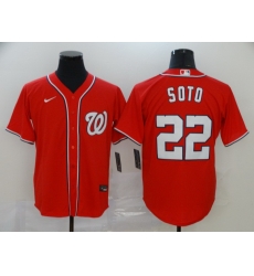 Nationals 22 Juan Soto Red Nike 2020 Cool Base Jersey