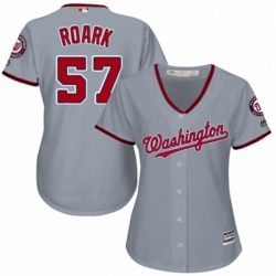 Womens Majestic Washington Nationals 57 Tanner Roark Replica Grey Road Cool Base MLB Jersey 