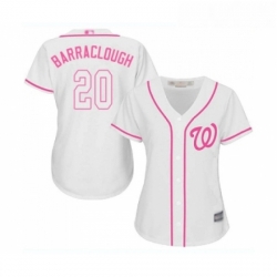 Womens Washington Nationals 20 Kyle Barraclough Replica White Fashion Cool Base Baseball Jersey 