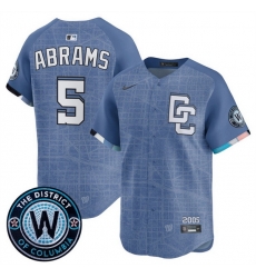 Youth Washington Nationals 5 CJ Abrams Blue 2025 City Connect Limited Stitched Baseball Jersey