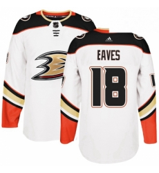 Mens Adidas Anaheim Ducks 18 Patrick Eaves Authentic White Away NHL Jersey 