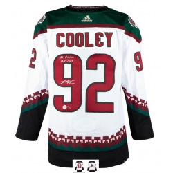 Men Arizona Coyotes #92 Logan Cooley Adidas Authentic Alternate Jersey white