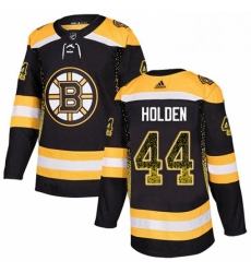 Mens Adidas Boston Bruins 44 Nick Holden Authentic Black Drift Fashion NHL Jersey 