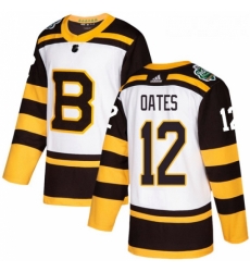 Youth Adidas Boston Bruins 12 Adam Oates Authentic White 2019 Winter Classic NHL Jersey 