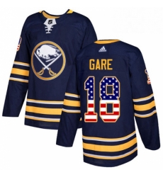 Mens Adidas Buffalo Sabres 18 Danny Gare Authentic Navy Blue USA Flag Fashion NHL Jersey 