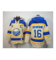 NHL Jerseys Buffalo Sabres #16 Lafontaine Blue-Cream[Pullover Hooded Sweatshirt Patch C]