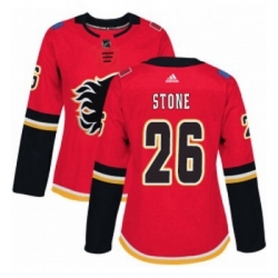 Womens Adidas Calgary Flames 26 Michael Stone Premier Red Home NHL Jersey 