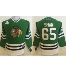 Blackhawks #65 Andrew Shaw Green Stitched Youth NHL Jersey