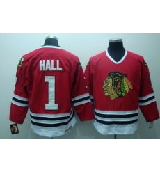 Chicago Blackhawks 1 Hall Red Jerseys