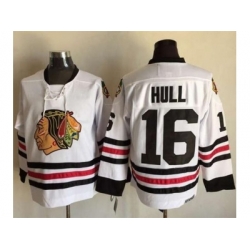 Chicago Blackhawks  #16 Bobby Hull White CCM Throwback Stitched NHL Jersey