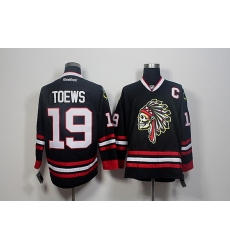 Chicago Blackhawks #19 Jonathan Toews Black Skull Reebok Authentic Stitched NHL Jersey