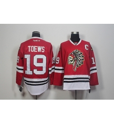 Chicago Blackhawks #19 Jonathan Toews Red Skull Reebok Authentic Stitched NHL Jersey