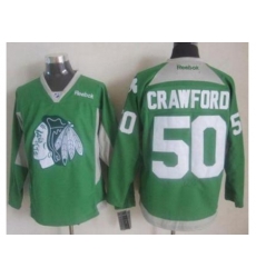 Chicago Blackhawks #50 Corey Crawford Green Practice Stitched NHL Jersey