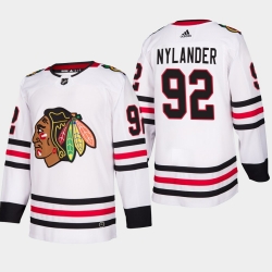 men blackhawks alexander nylander 2019 20 season away jersey white