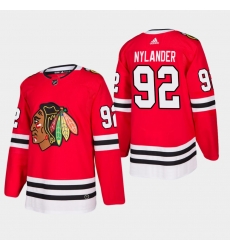 men blackhawks alexander nylander 2019 20 season home jersey red