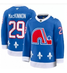 Men Colorado Avalanche 29 Nathan MacKinnon Light Blue With A Patch Stitched Jersey